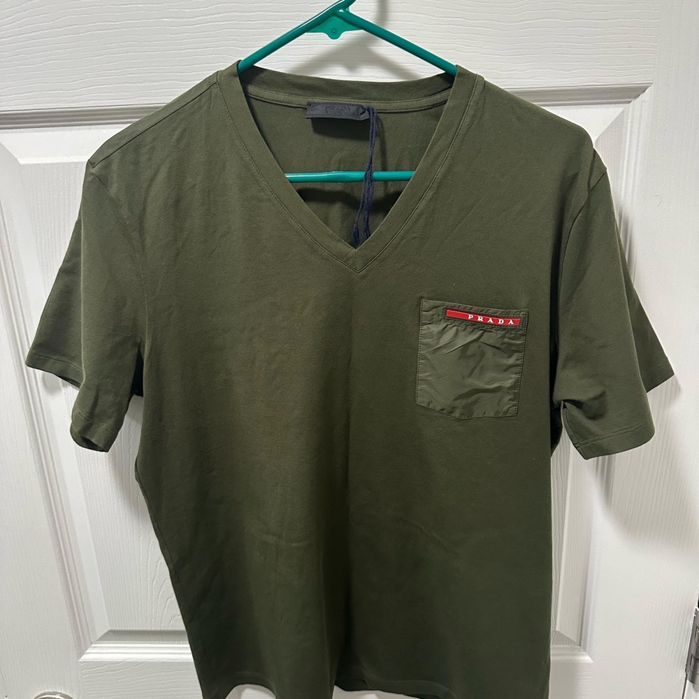 Prada Green Short Sleeve Tee